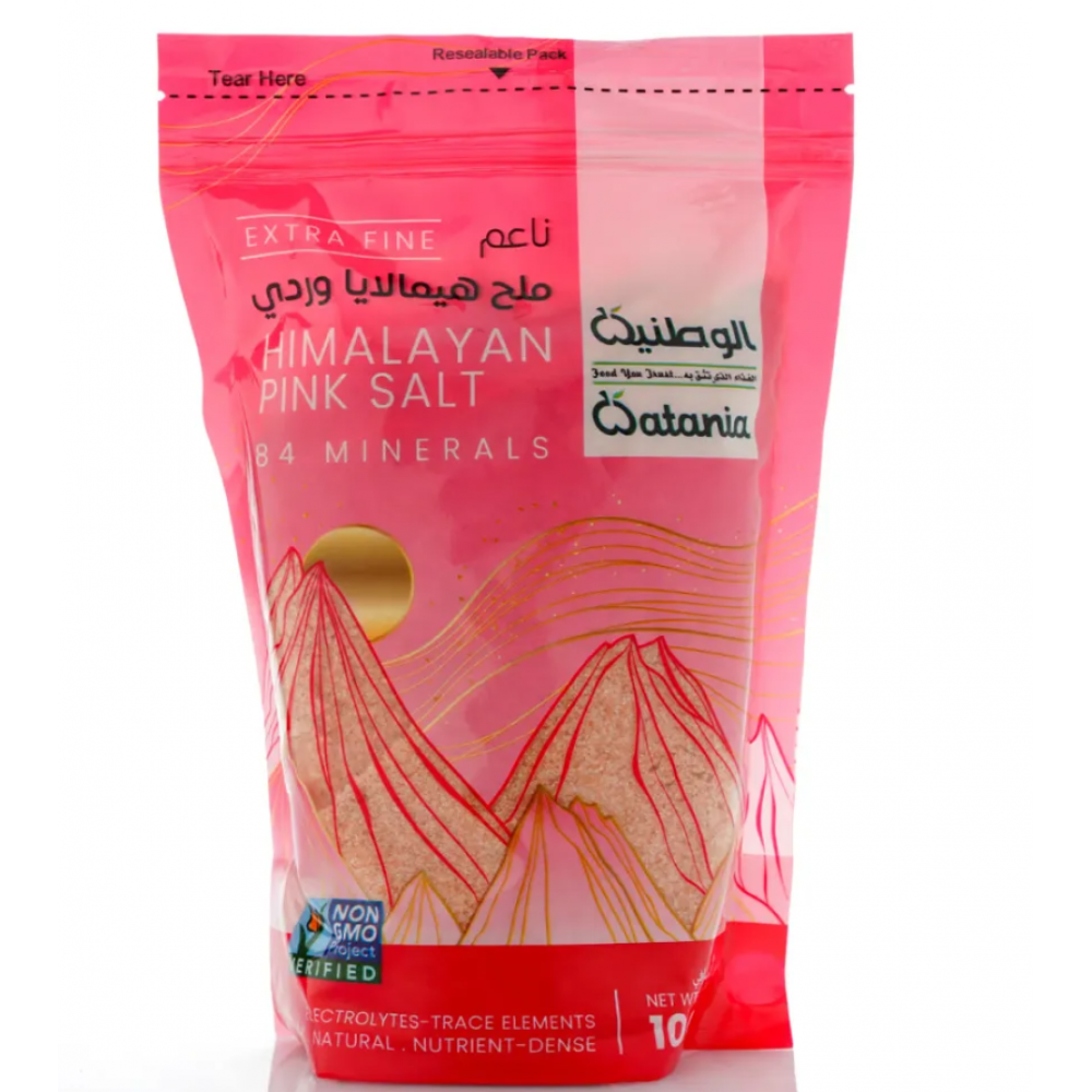 ملح الهيمالايا الوردي الناعم 1كجم الوطنية 