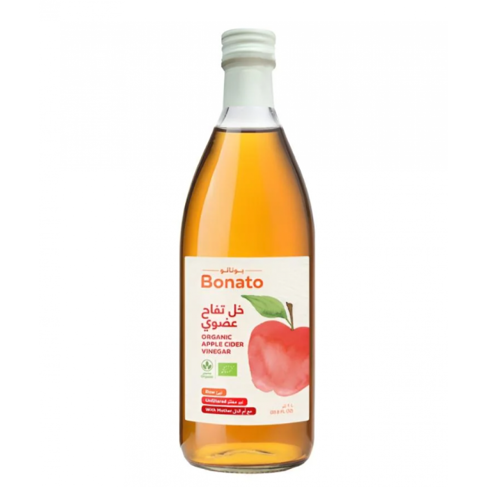 خل تفاح عضوي 1لتر بوناتو 