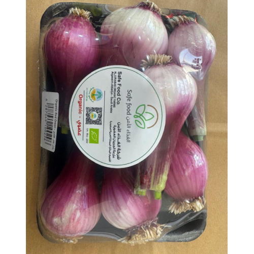 بصل احمر عضوي 700جم مزرعه الغذاء الامن