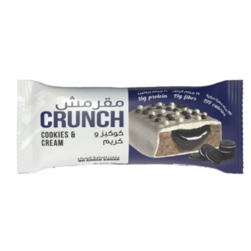 بار بروتين بنكهة كوكيز مع كريمة 60 جم كرنش