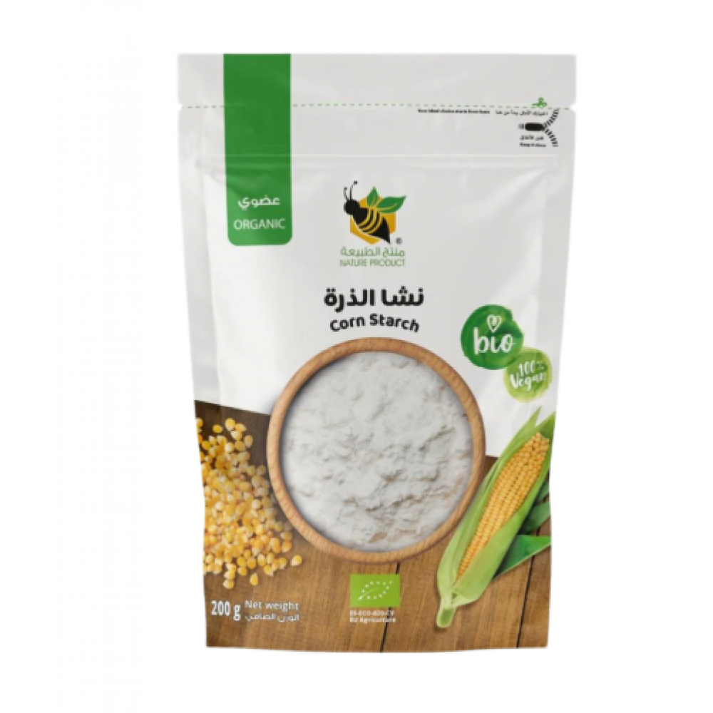 نشا الذرة العضوي 200 جم منتج الطبيعة