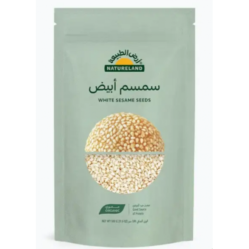 سمسم أبيض عضوي 500جم أرض الطبيعة
