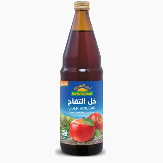 خل التفاح العضوي غير المفلتر مع أم الخل 750 مل من أرض الطبيعة 