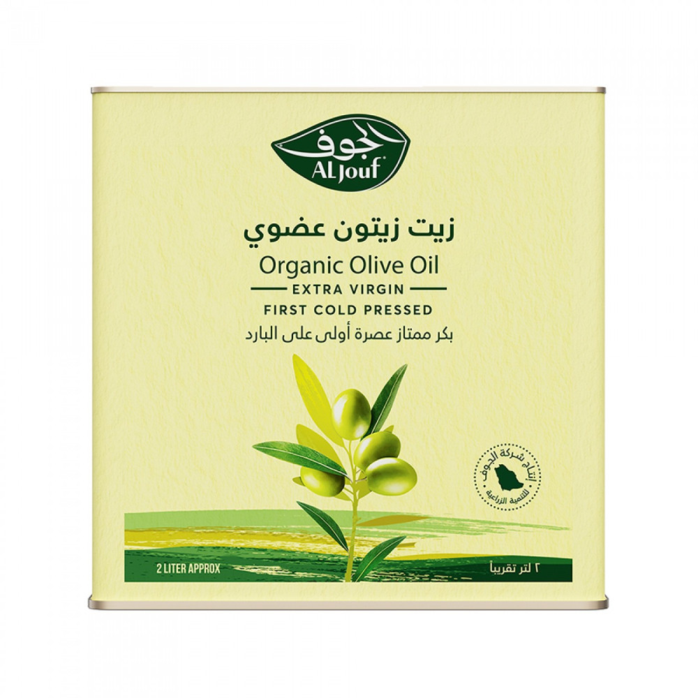 زيت زيتون الجوف العضوي بكر ممتاز تنك 2 لتر