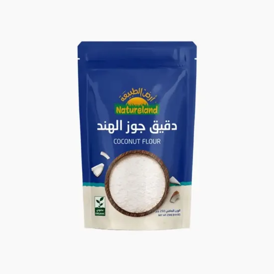 دقيق جوز الهند عضوي أرض الطبيعة 250جم