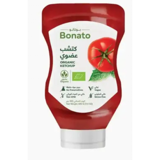 كتشب عضوي بوناتو 490جم ارض الطبيعة 