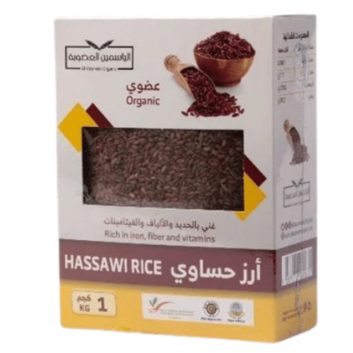 أرز حساوي عضوي 1 كجم مزرعة الياسمين العضوية 