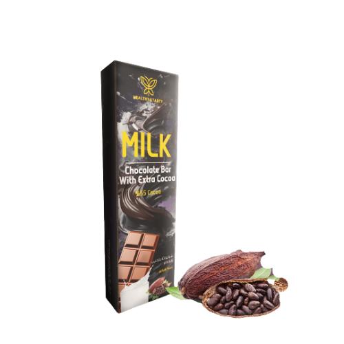 بار شوكولاته بالحليب بالكاكاو 40جم هلثي اند تيستي