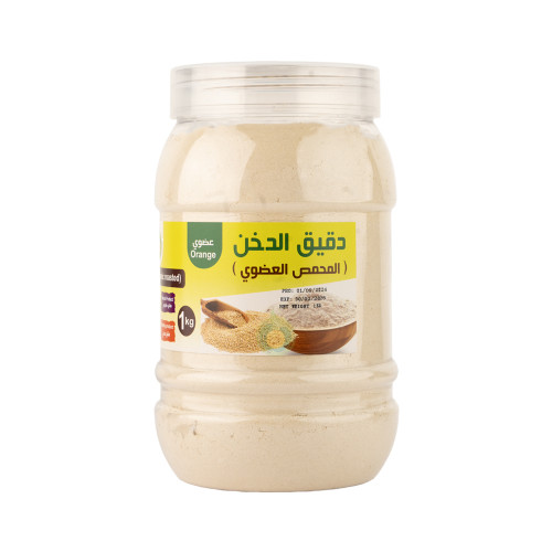 دقيق الدخن البلدي العضوي المحمص 1 كجم القمم الوطنية