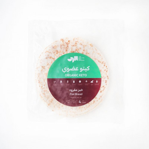 خبز كيتو مفرود عضوي - 4 خبزات 