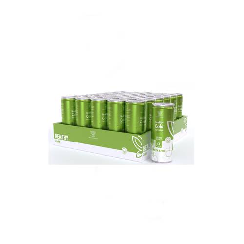 كولا صحية مشروب غازي تفاح اخضر 30 علبة × 250 مل هيلثي اند تيستي