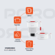 Porodo Lifestyle Portable Folding Electric Kettle - White