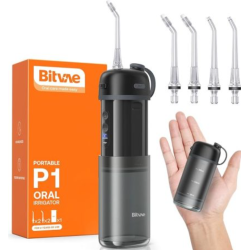 Bitvae BV P1 Portable Oral Irrigator IPX7 Waterproof Water Dental Flosser with Travel Teeth Picks