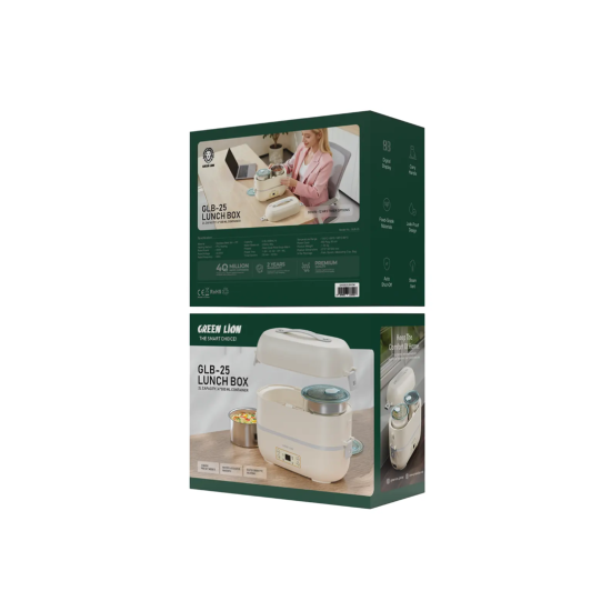 صندوق غداء Green Lion GLB-25 بسعة 2 لتر، 4 حاويات × 500 مل، كريم صندوق غداء Green Lion GLB-25 بسعة 2 لتر، 4 حاويات × 500 مل، كريم