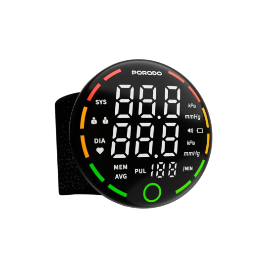 Porodo LiveOn - Digital Blood Pressure Monitor with One-Key Measure - Black Porodo LiveOn - Digital Blood Pressure Monitor with One-Key Measure - Black