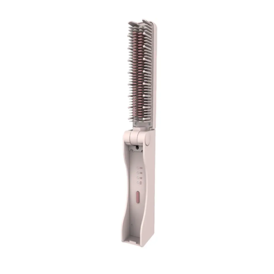 Porodo Foldable Mini Straightener Brush - Pink Porodo Foldable Mini Straightener Brush - Pink