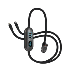 Levelo Polix 84W Fast Car Charger - Gray