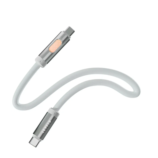 كابل ليفيلو إيسينس كورد Type-C إلى Type-C 100W مع وظيفة العطر - أبيض كابل ليفيلو إيسينس كورد Type-C إلى Type-C 100W مع وظيفة العطر - أبيض