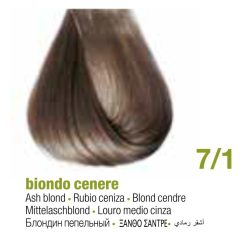 Hair color 7/1 ash blond 