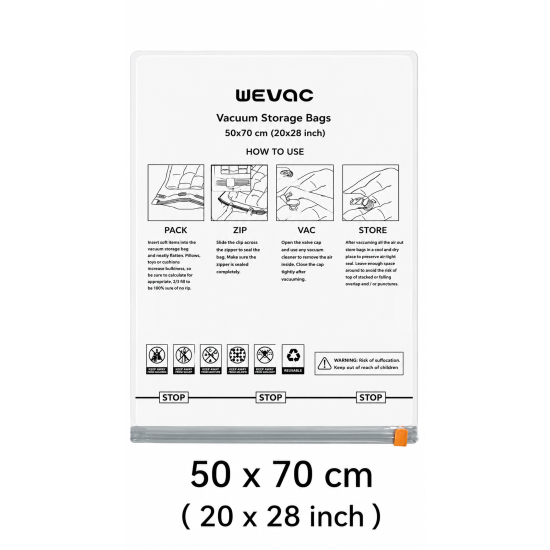 Vacuum bags for clothes, size 50X70CM Vacuum bags for clothes, size 50X70CM