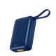 Remson Revo Charge 20,000 mAh 22.5W Power Bank QC 3.0 PD Charging USB-A/USB-C Output Ports with Built-in Type-C Hanging Cable and Lightning Cable Compatible for iPhone, Android and Other Smartphones