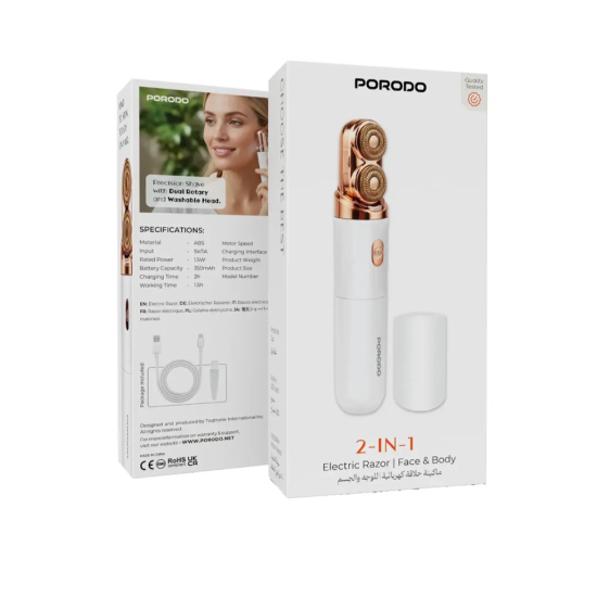 Women's shaver for face and body