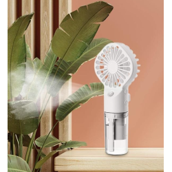 Handheld misting fan, cooling water mist