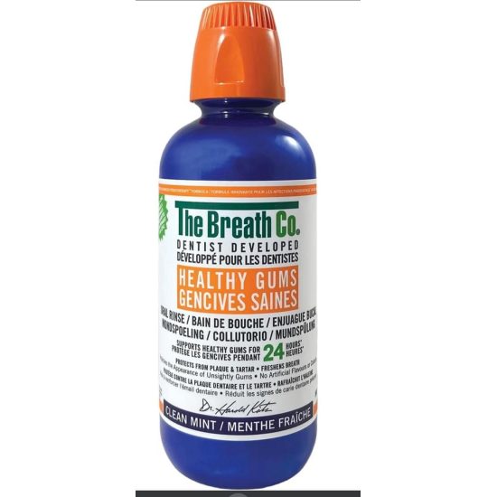The BreathCo Blue mouth wash 