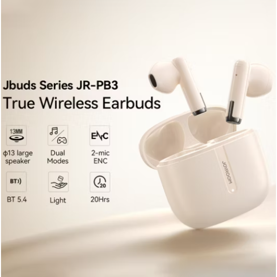 سماعات أذن لاسلكية بتقنية بلوتوث 5.4 من سلسلة JOYROOM Jpods JR-PB3 سماعات أذن لاسلكية بتقنية بلوتوث 5.4 من سلسلة JOYROOM Jpods JR-PB3