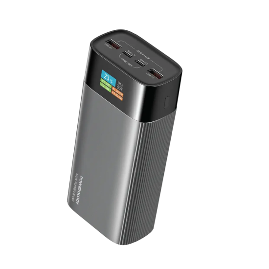 Power bank with a capacity of 40,000 mAh and a power of 100 watts. Power bank with a capacity of 40,000 mAh and a power of 100 watts.