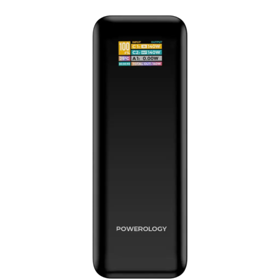 Powerology NeuroVolt 140 27000mAh Power Bank - Black