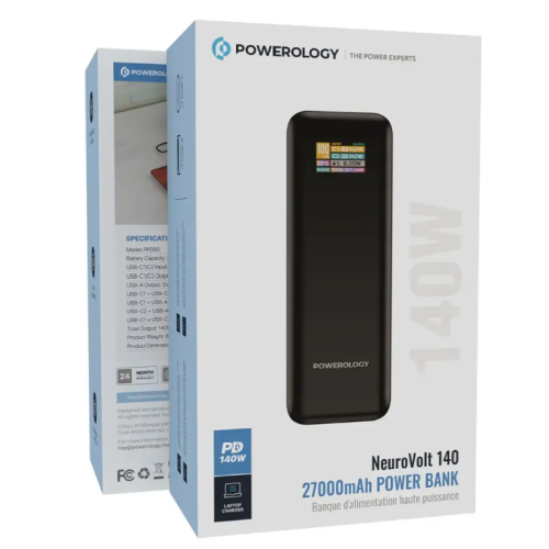 Powerology NeuroVolt 140 27000mAh Power Bank - Black