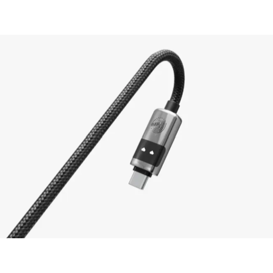 سلك ذكي للشحن والمزامنة (USB-C إلى USB-C) - رمادي