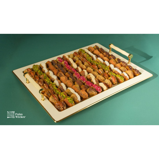 صينية مستطيله بيضاء | سكري محشي