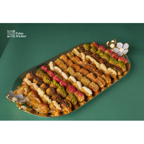 صينية فضيّة مميزة | تمر سكري محشي مشكل