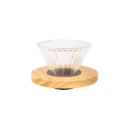 مقطر قهوة V60 زجاجي ، وسط مقطر قهوة V60 زجاجي ، وسط