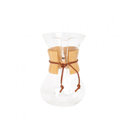 إبريق تحضير وصب القهوة ، زجاجي بماسك خشبي 900 مل إبريق تحضير وصب القهوة ، زجاجي بماسك خشبي 900 مل