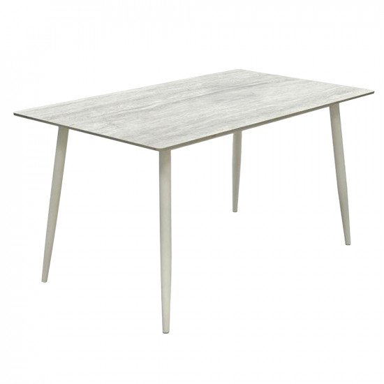 طاولة طعام مفرد خشبية رمادي 80×140 سم