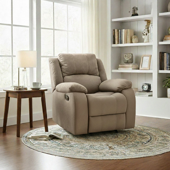 كرسي استرخاء ثابت قماش كافيه