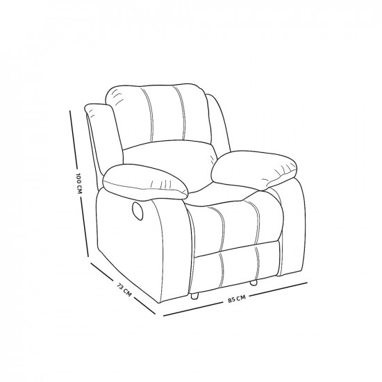 كرسي استرخاء ثابت قماشي رمادي