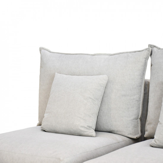 كنبة موديولية 2 مقاعد قماش رمادي