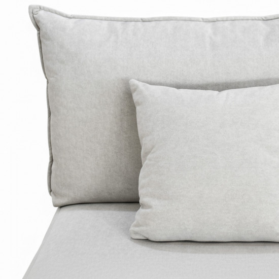 كنبة موديولية 2 مقاعد قماش رمادي