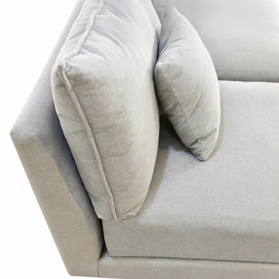 كنبة موديولية 2 مقاعد قماش رمادي