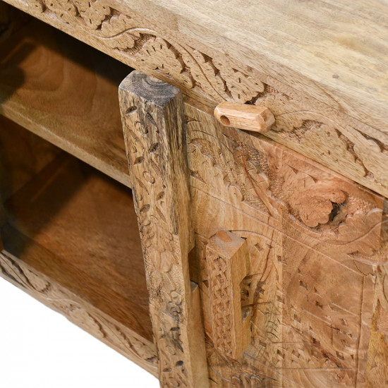 وحدة تلفزيون خشب عصرية 200 سم