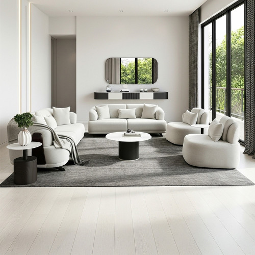 طقم كنب مودرن 8 مقاعد قماشي فاخر 