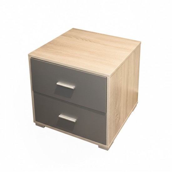 سرير جلد مزدوج تصميم فندقي مع 2 كومودينو