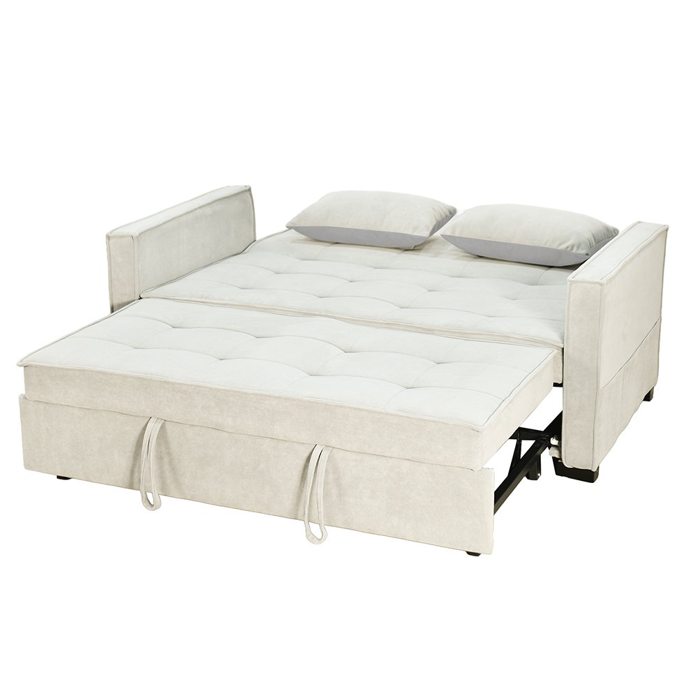 كنبة مفرد مودرن قابلة للتعديل الي سرير بيج