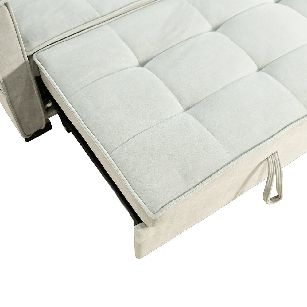 كنبة مفرد مودرن قابلة للتعديل الي سرير بيج