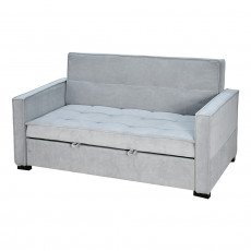 كنبة مفرد مودرن قابلة للتعديل الي سرير رمادي