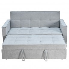 كنبة مفرد مودرن قابلة للتعديل الي سرير رمادي